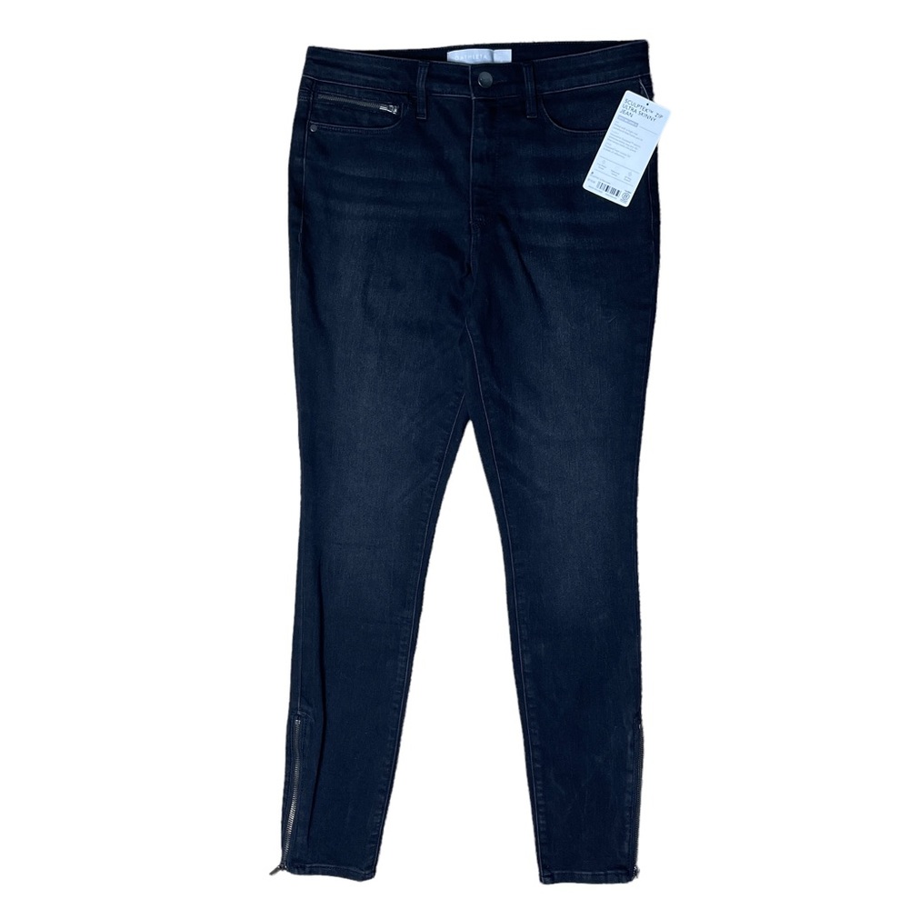 NEW Athleta High Rise Sculptek Ultra Skinny Zip Ankle Black Jeans Women Size 8